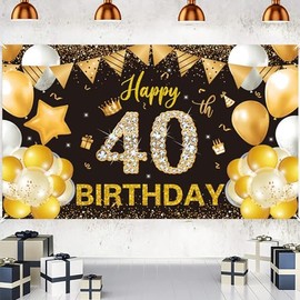 13th Birthday Backdrop Banner,BTZO Happy 13th Birthday Decorations,Blue Silver Fabric Photo Backdrop Background for Boys and Girls 13th Birthday Party,180×110cm