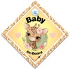 Baby Giraffe On Board Sign, Beautiful Baby Giraffe On Board