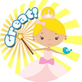 144 Princess Praise Words 30 mm Reward Stickers for School Teachers, Parents