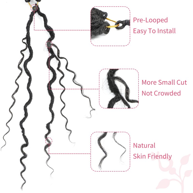 Alicoco Goddess Locs Crochet Hair 22 Inch 8 Packs Faux