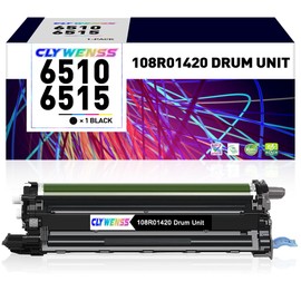 CLYWENSS 6510/6515 Black Drum Cartridge Replacement for Xerox 108R01420 6510 6515 Drum for Phaser 6510 6510DNM 6510DN 6510N WorkCentre 6515 6515DNI 6515DN 6515N Printer (Black, 1-Pack)