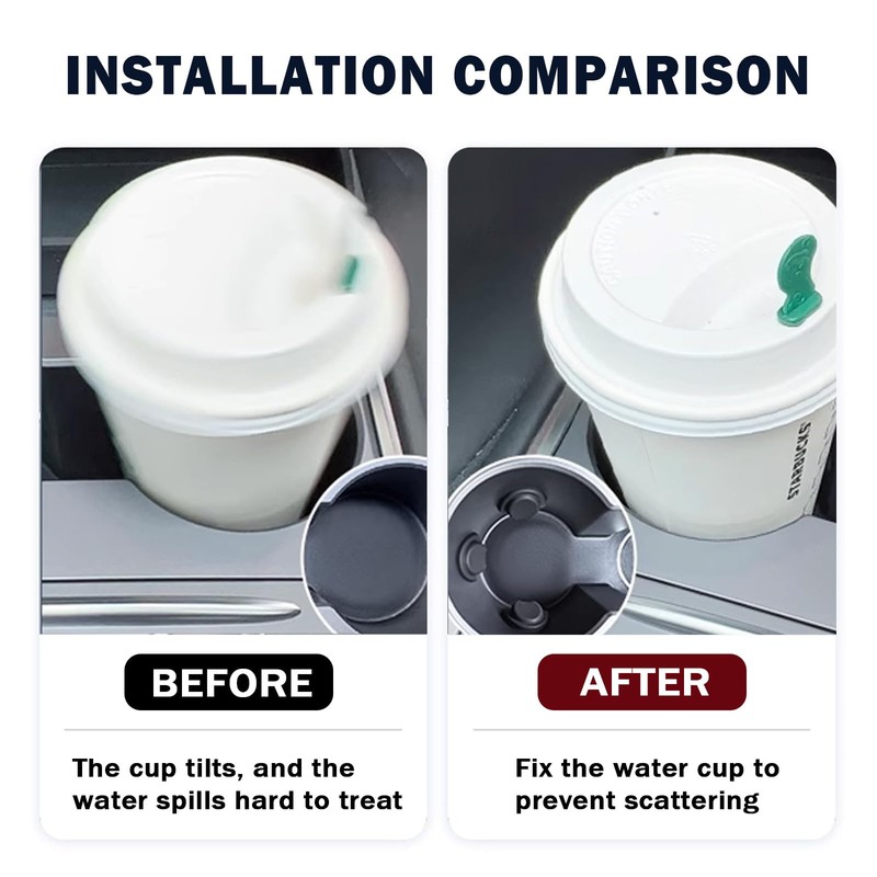 2025 Upgrade Car Cup Holder Insert,Anti-Slip Silicone Cupholder Insert for