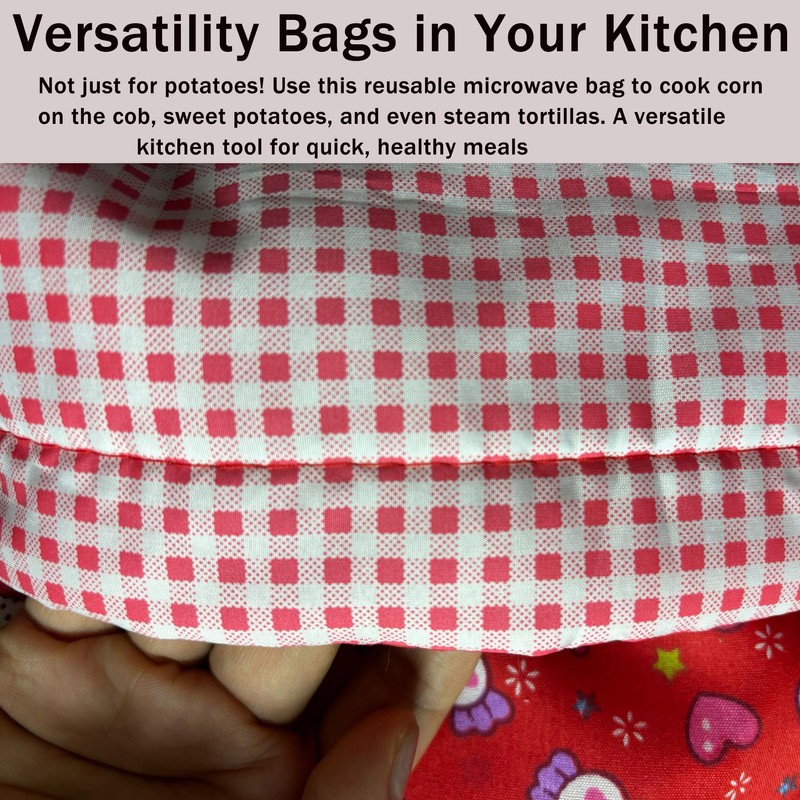 Reusable Microwave Potato Baking Bags, 2 Pack, 10.5 x 8.5
