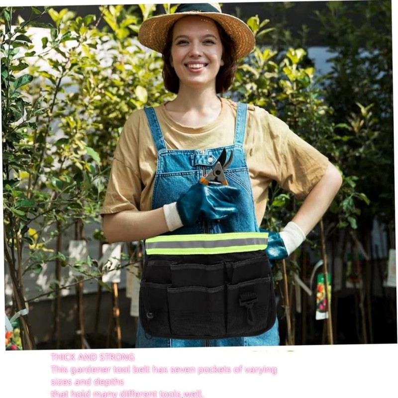 DACUAN Gardening Tool Belt, Garden Tool Pouch, Adjustable Waist Belt,