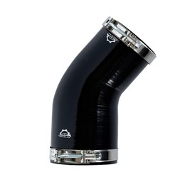 4" to 4.5"(102-114mm) Reducer 45° Elbow Coupler Silicone Hose With Stainless Steel T-Bolt Clamp - High-Temp 4-Ply Reinforced Design for Automotive Turbo/Intercooler/Intake Piping/Industrial Hydraulic