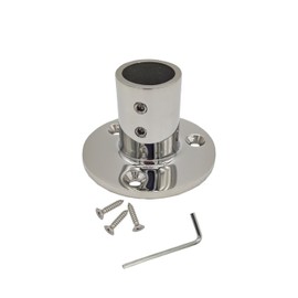 LBKYJ 7/8'' Boat Hand Rail Fitting 90 Degree Round Base Heavy Duty 316 Marine Grade Stainless Steel for 22.2mm Tube, SILVER