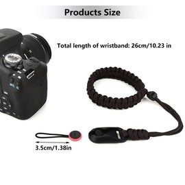 Hayaww Camera Wrist Strap Hand Strap Dslr Wrist Strap Camera Strap Wrist Strap Camera Wrist Strap Camera Wrist Strap for DSLR SLR Camera Black, svart
