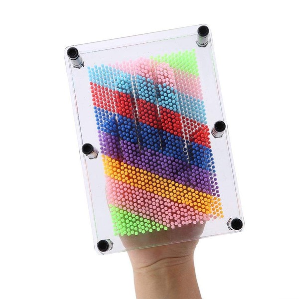 3D Colourful Pin Art Board, 3D Pictures Nail Game Imprint
