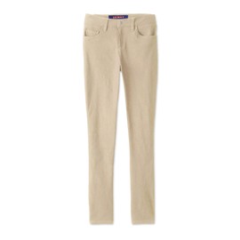 French Toast Women's Super Stretch Skinny Uniform Pants with Pockets, Khaki