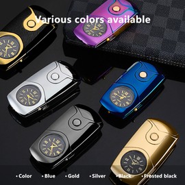 COMANYI Electric Lighter USB C Rechargeable Lighter Windproof Plasma Dual Arc Lighters Electronic Flameless Cool Clock Lighters for Candles (Magic)