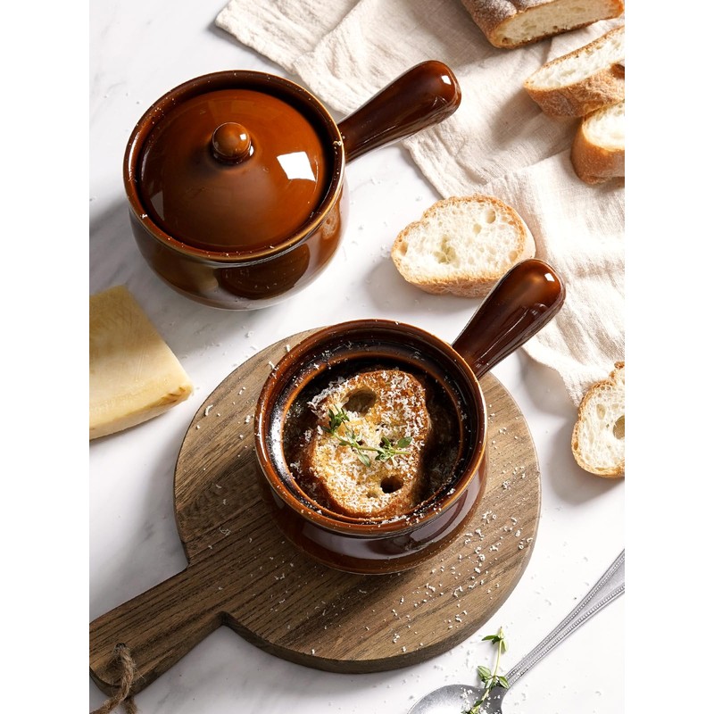 LE TAUCI French Onion Soup Bowls, 16 Ounce Ceramic Soup