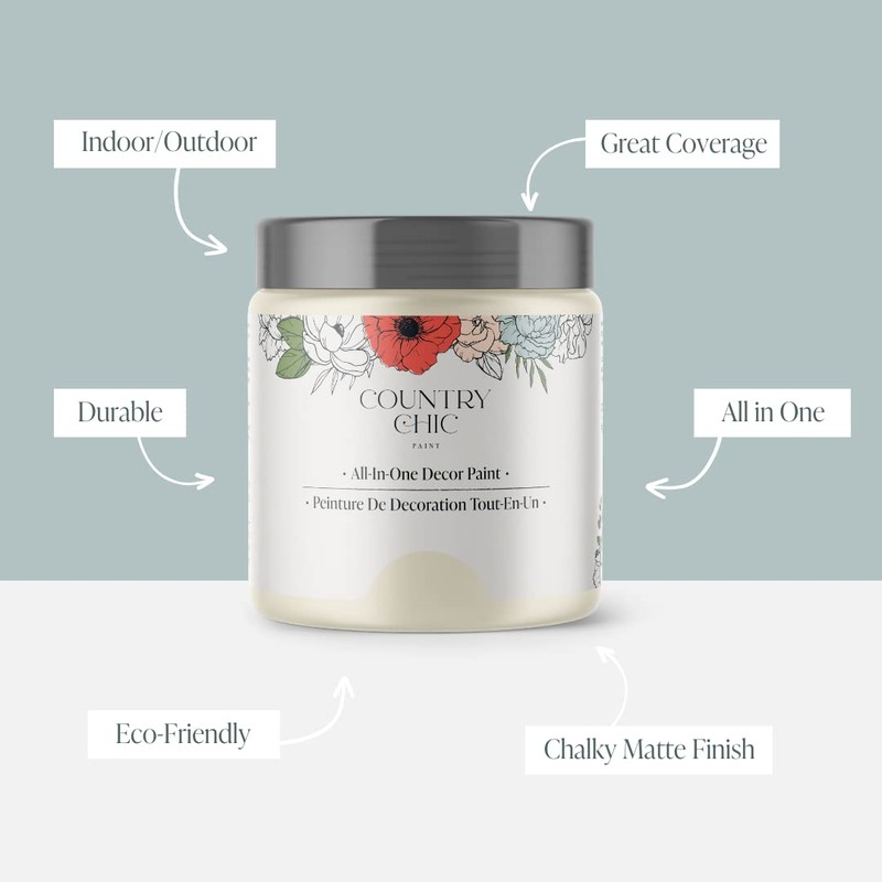 Country Chic All-in-One Chalk Paint for Furniture, Cabinets, Home Decor,