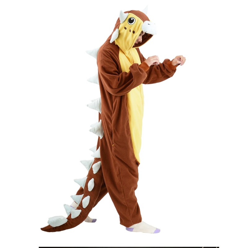 Animal Ankylosaurus Onesie Pajamas Adult Dinosaur Cosplay Costume One Piece