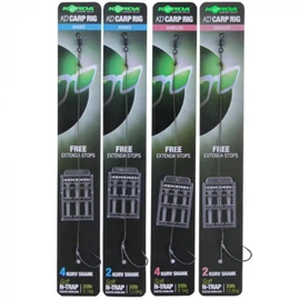 Korda Ready Tied Carp Rigs KD Rig: Size 4: Barbless