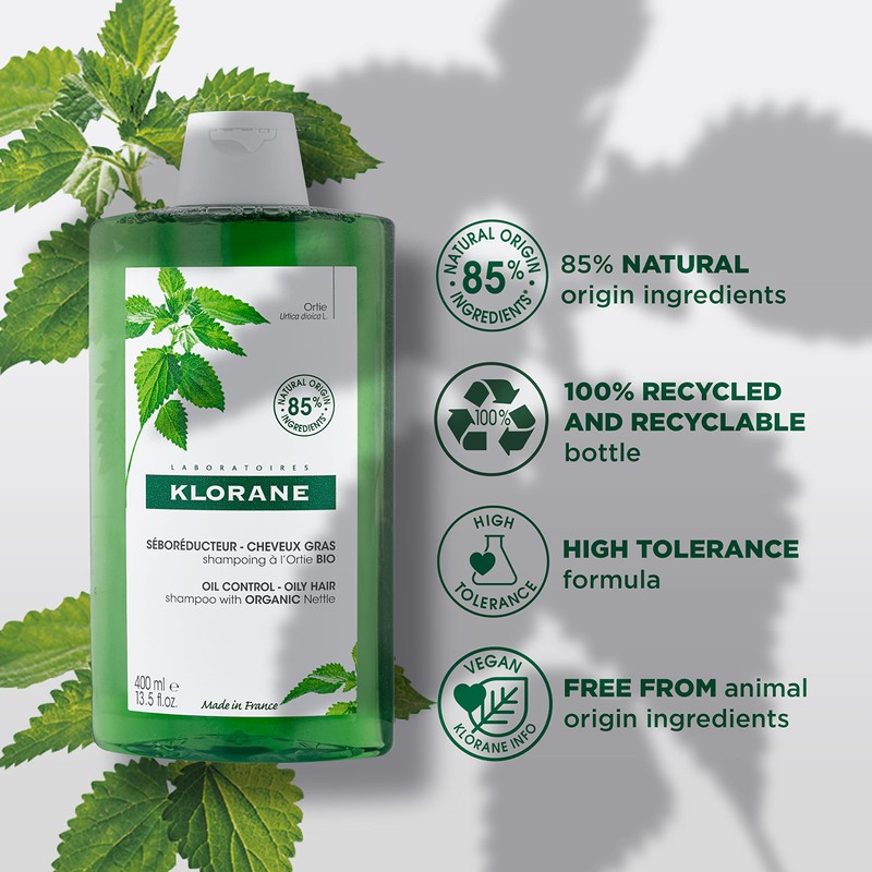 Klorane - Oil Control Shampoo with ORGANIC Nettle - Oily
