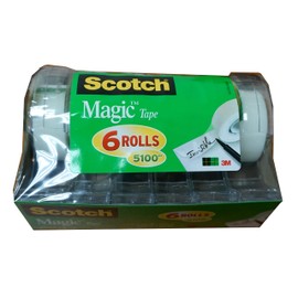5,100 Inches Mega Pack, Scotch Magic Tape (3/4 x 850 Inches, 6-pack), Includes Dispenser with Each Roll