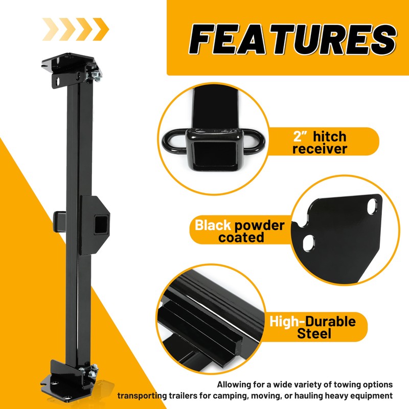 Kojem Class 3 Trailer Hitch Compatible with 2005-2015 Toyota Tacoma