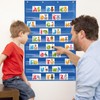 Operitacx Learning Pocket Chart with 10 Transparent Pockets Classroom Pocket