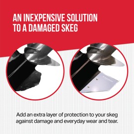 MEGAWARE KEELGUARD 27151 SKEGGUARD Fits Yamaha 150-175hp 2 & 4 Str 1984-Present, 200hp 2.8L Inline-4 2012-Pres, 350 5.3L V8 2007-2019 316 Marine-Grade Stainless Steel Skeg Guard Protector with Drain