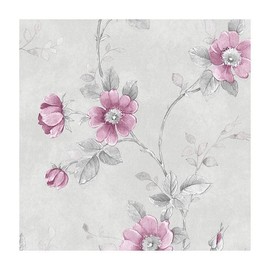 Sample for Display Purpose only.Concord Wallcoverings Textured Wallpaper Floral Featuring Flowers Leaves, Beige Blue, 7 in x 10 in, RG35733