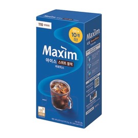 Maxim Ice Sweet Black Instant Coffee Mix, No Cream, Cold Water Soluble, 100+10 Sticks