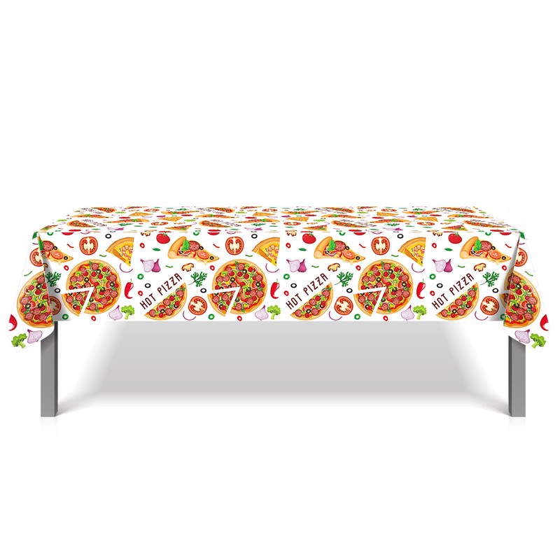 CC HOME 1 Pack Pizza Party Plastic Tablecloth 54 x