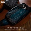 INDIEee Crocodile Embossed Phantom Leather Smart Body Bag, Waist Bag,