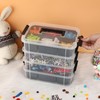 IGNPION Stackable Storage Box, 4 Layer Adjustable Plastic Storage Box