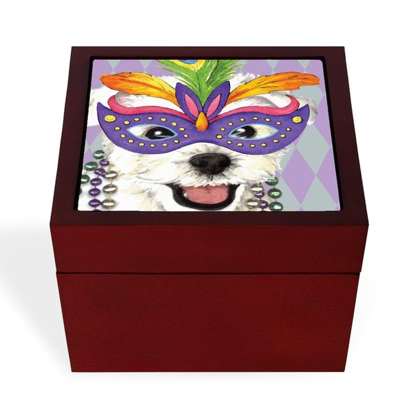 CafePress Party Westie Memory Keepsake Jewelry Box, 5"x5"x3.75"