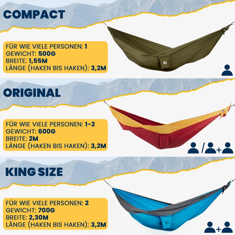 Parachute Hammock Compact - The Original Since 1996 | Army
