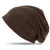 Caspar MU068 Classic Lightweight Slouch Beanie Hat Long Beanie, dark