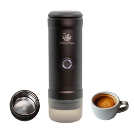MiiCoffee Eon Portable Espresso Machine, Travel Coffee Maker with Self-Heating and USB-C Charging (Grey)