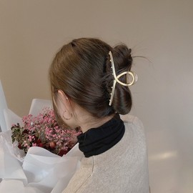 Simple Metal Hair Clip for Women - Ball Head Hairpin Accessory F260 Gold- 5ea