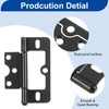 uxcell 10Pcs 3x1.4 Inch Door Hinges Non-Mortise No Noise Bifold