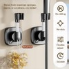 Suction Cup Shower Head Holder - Angle Adjustable Spring Arm,