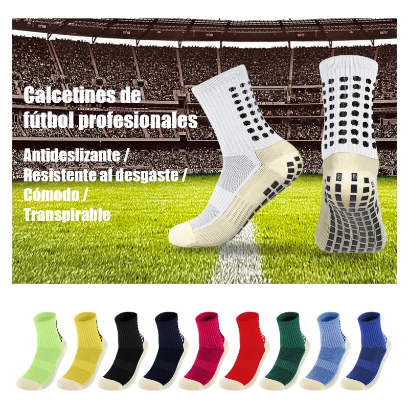 12 Par Calcetin Media Deportivos Fútbol Antideslizantes