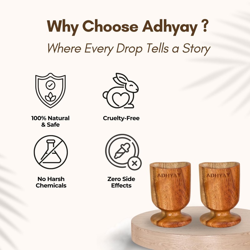 ADHYAY Netra Neti Neem Wood Eye Wash Cups-Ayurvedic Healing With