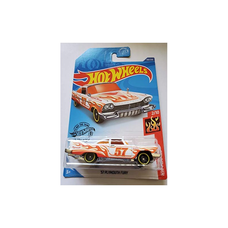 Hot Wheels 2020 Hw Flames '57 Plymouth Fury, White 168/250