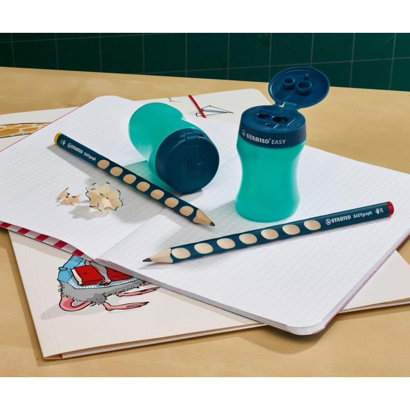 Ergonomic Container Sharpener - STABILO EASYsharpener - 3 in 1
