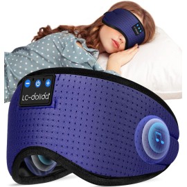 LC-dolida LCDolida Wireless Bluetooth Sleep Headphones 3D Eye Mask for Side Sleeper