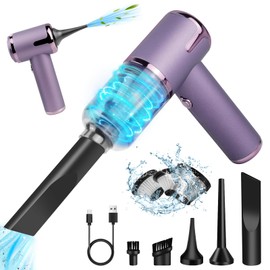 TENGWUDZ Handstaubsauger Kabellos,7000PA Akku Handstaubsauger,120W Mini Autostaubsauger 3 in1 Auto Kabello Handstaubsauge Staubsauger Gebläse,Aufladbar Tragbar Leicht Staubsauger für Auto,Büro,Haus