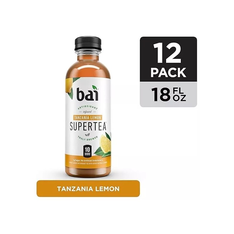 Bai Iced Tea Tanzania Lemon Antioxidant Infused Supertea Crafted with