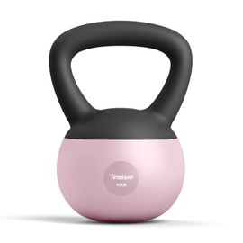 YIGUO Soft Kettlebell, Kettlebells 10 lb Anti-Slip Grip Weight for Home Workouts, Kettlebell for Safe Strength Training for Women & Men & Beginners (Light Pink)