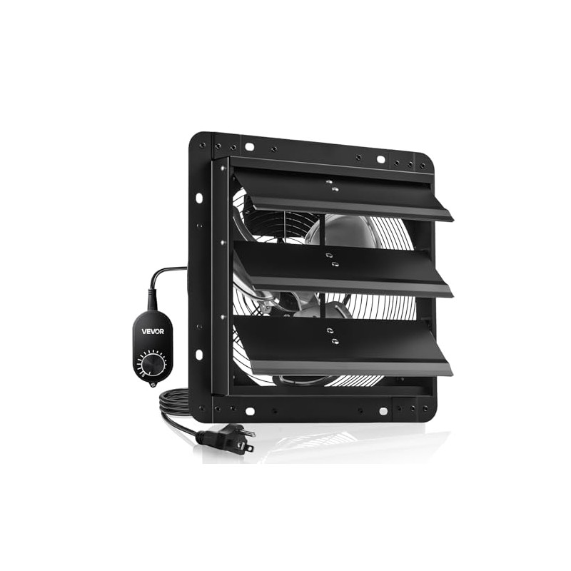 VEVOR 12 inch Shutter Exhaust Fan, Wall Mounted Attic Vent