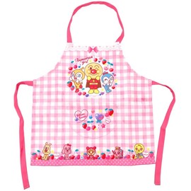 Salonge Anpanman Children's Apron, 39.4 inches (100 cm), Girls Pattern 887755, Pink