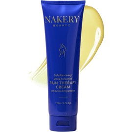 Nakery SkinRecovery Ultra Strength Massage Cream - Muscle Relaxer Cream & Magnesium Cream for Leg Cramps with Menthol - Fast Absorbing Feet Cream - Non-Sticky Leg Cramp Cream for Soothing Comfort