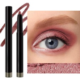 Wavuketu Red Eyeshadow Stick Smooth Cream Eyeshadow Pencil, Waterproof Long Lasting Eye Shadow Stick, High Pigment Hypoallergenic Highlighter Stick Create Multi-Dimensional Eyes Look (04# Rose Red)
