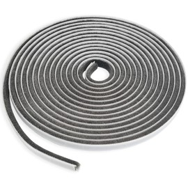 Grey Window Weather Seal Strip, Weather Stripping Brush for Sliding Windows/Doors Frame Side,1roll,Total Length 16.4ft(5m),Width 0.3inch(9mm),Thick 0.2inch(5mm)