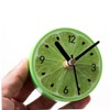 STOBAZA Plastic Round Fruit Design Clock Wall Fridge Accessory Magnets