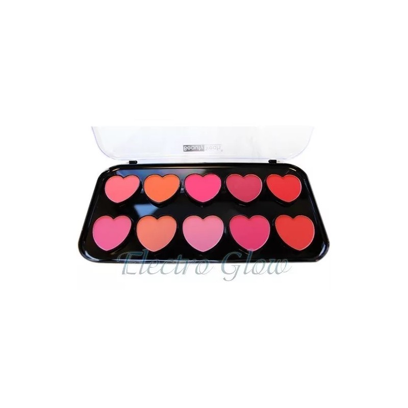 Beauty Treats Paleta Rubores Blusher Rostro Maquillaje Cosmético Corazones
